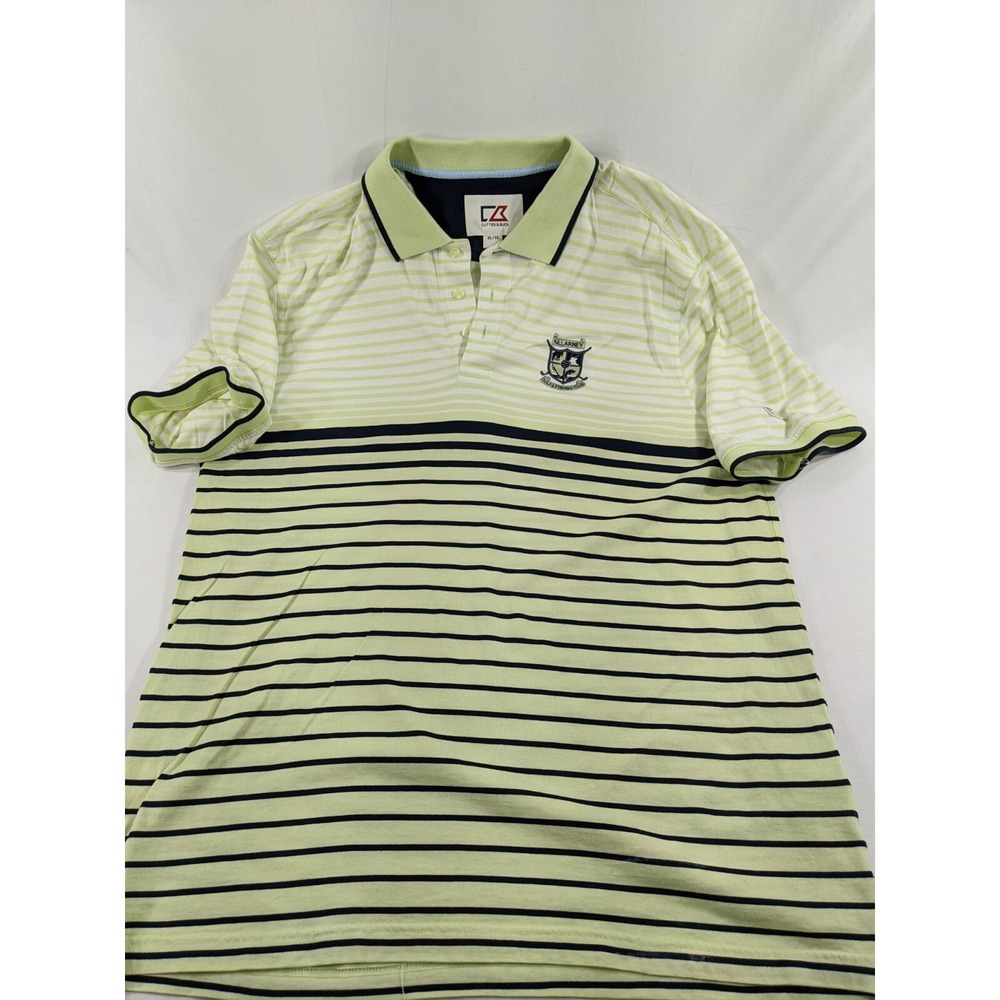 Cutter And Buck Striped POLO SHIRT XL KILLARNEY GOLF & FISHINGBlack Green